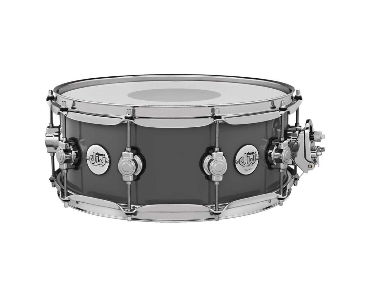 DW DRUM WORKSHOP STEEL GRAY SNAREDRUM DESIGN SERIES DDLG5514SSSG