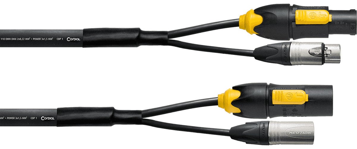 CORDIAL HYBRID XLR 3-POINT CABLE + POWERCON 2.5 MM2 TRUE1 - 10M