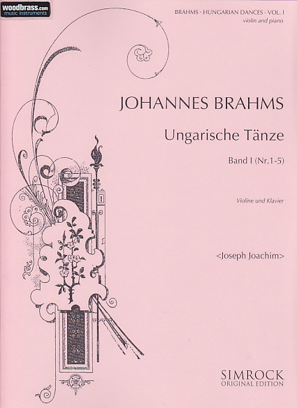 SIMROCK BRAHMS JOHANNES - HUNGARIAN DANCES VOL.1 - VIOLIN AND PIANO