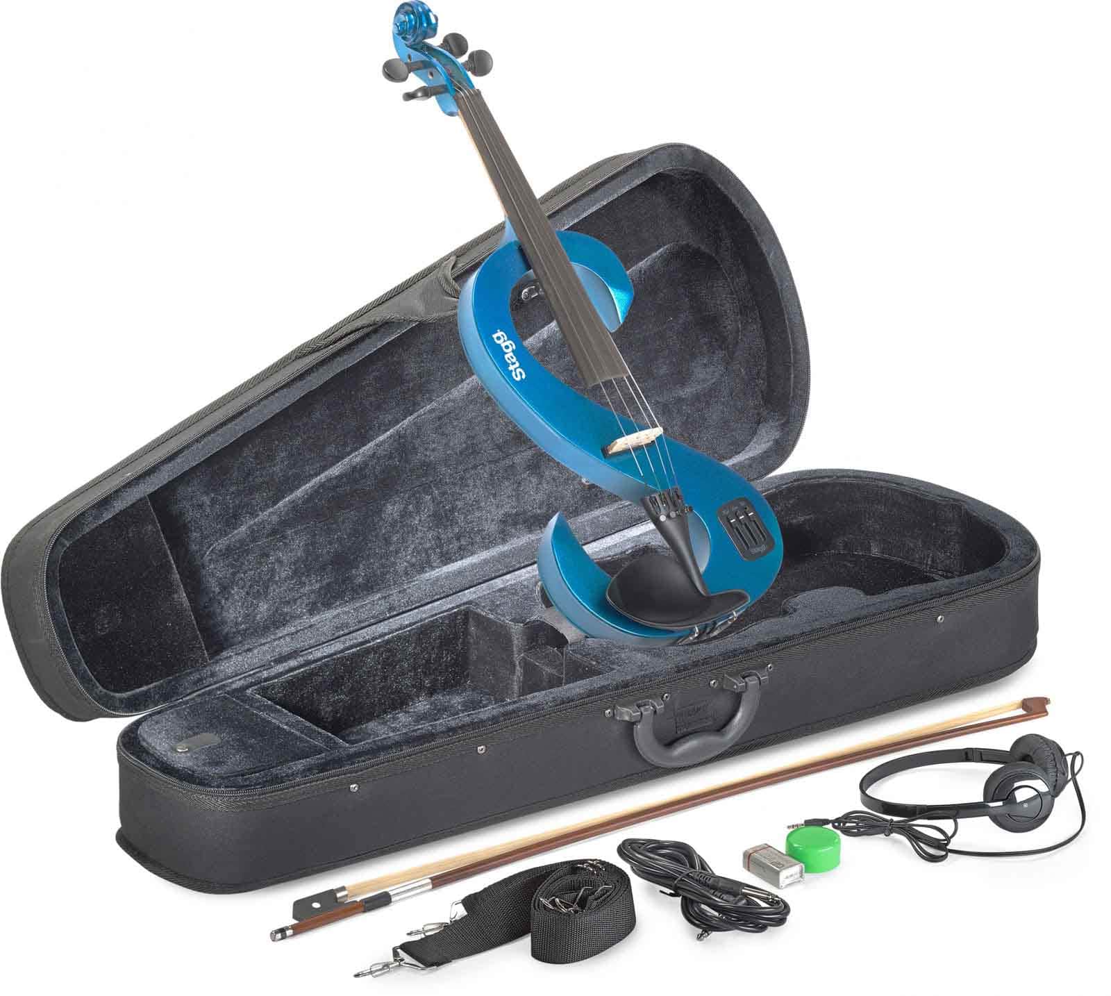 STAGG EVN 4/4 MBL 4/4 SET VIOLON ELECTRIQUE EVN MBL - BLEU METALLISE