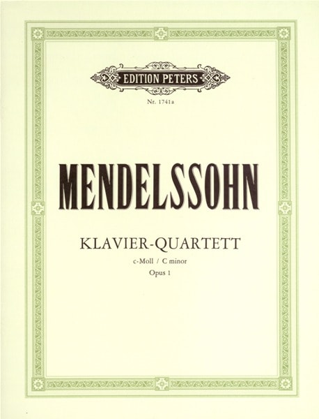 EDITION PETERS MENDELSSOHN FELIX - PIANO QUARTET IN C MINOR OP.1 - PIANO QUARTETS