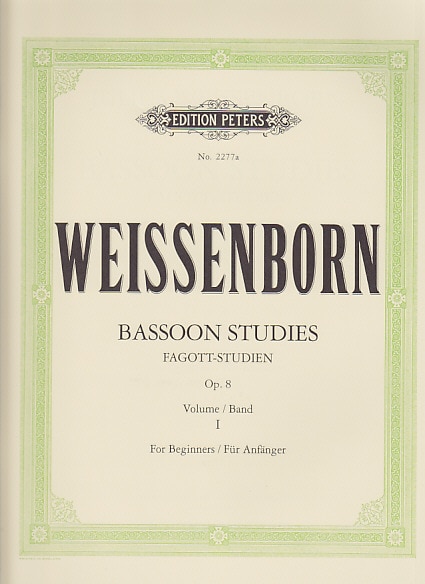 EDITION PETERS WEIÃŸENBORN - ETUDES POUR BASSON OP.8 VOL.1