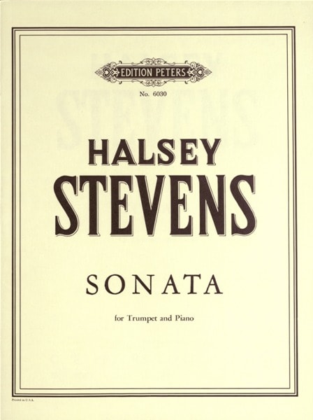 EDITION PETERS STEVENS HALSEY - SONATA - TRUMPET AND PIANO