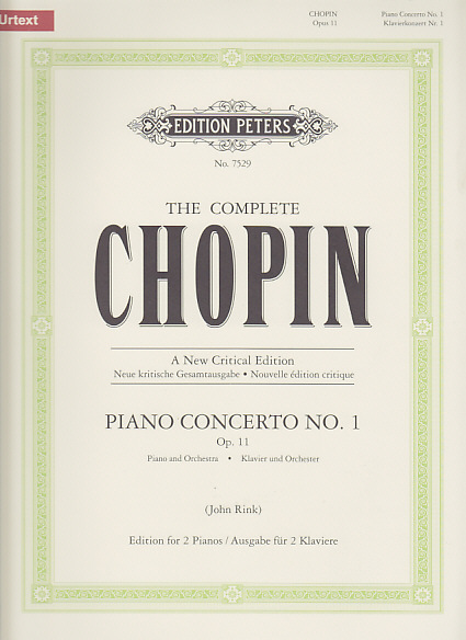EDITION PETERS CHOPIN F. - CONCERTO N°1 OP.11 (NEW URTEXT EDITION) - 2 PIANOS