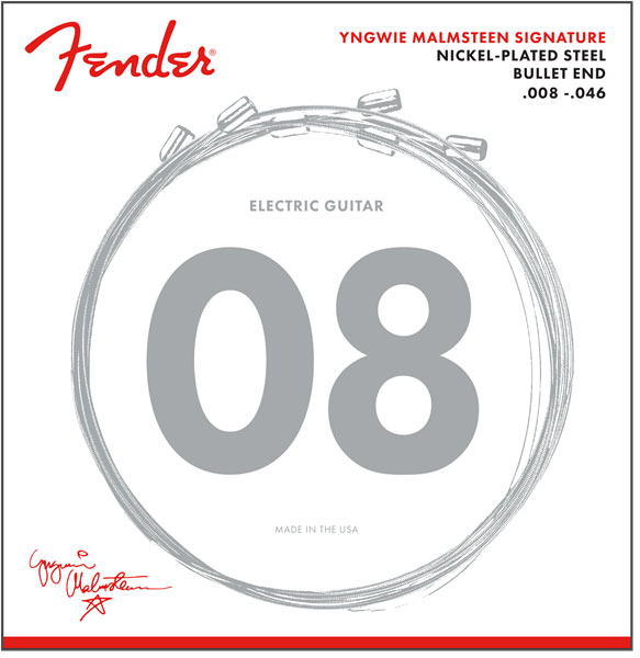 FENDER YNGWIE MALMSTEEN SIGNATURE ELECTRIC GUITAR STRINGS, .008-.046 GAUGES, NICKEL-PLATED STEEL
