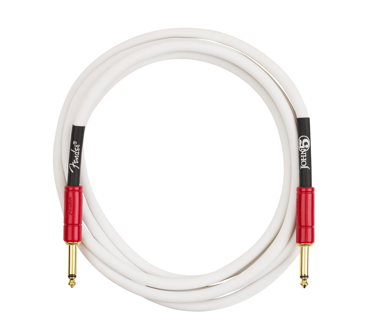 FENDER JOHN 5 INSTRUMENT CABLE WHITE AND RED 10'