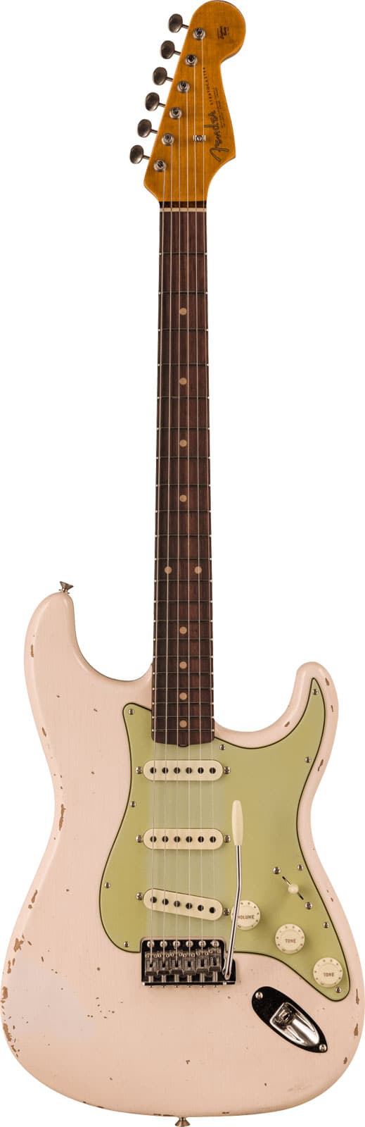FENDER CUSTOM SHOP LATE 1962 STRATOCASTER RELIC WITH CLOSET CLASSIC HARDWARE RW SUPER FADED AGED SHELL PINK