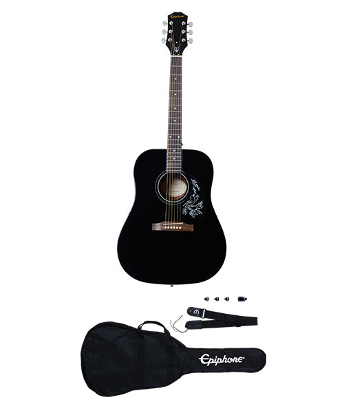 EPIPHONE E1 STARLING ACOUSTIC GUITAR PLAYER PACK EBONY