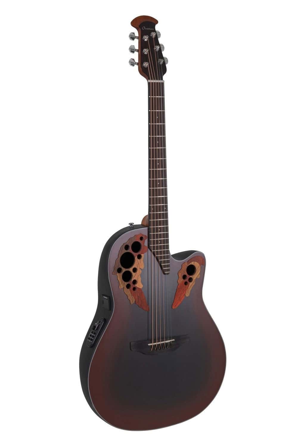 OVATION E-AKUSTIKGITARRE CELEBRITY ELITE MID CUTAWAY REVERSE RED BURST