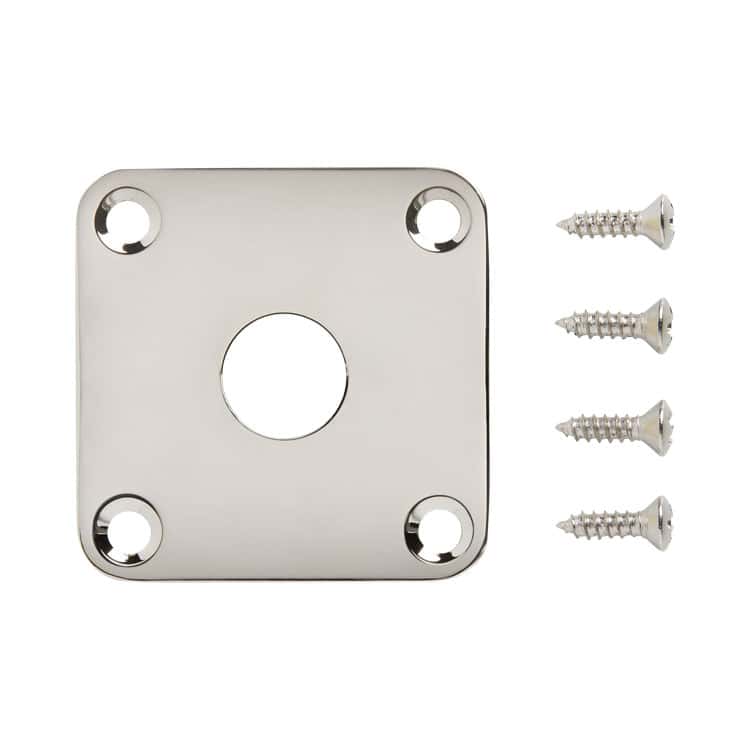 GIBSON ACCESSORIES PARTS METAL JACK PLATE NICKEL