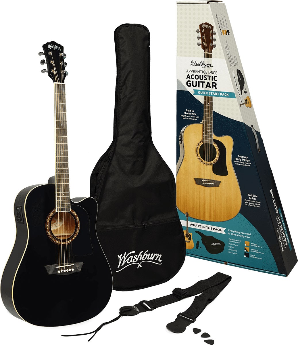 WASHBURN APPRENTICE PACK D5CE BLACK