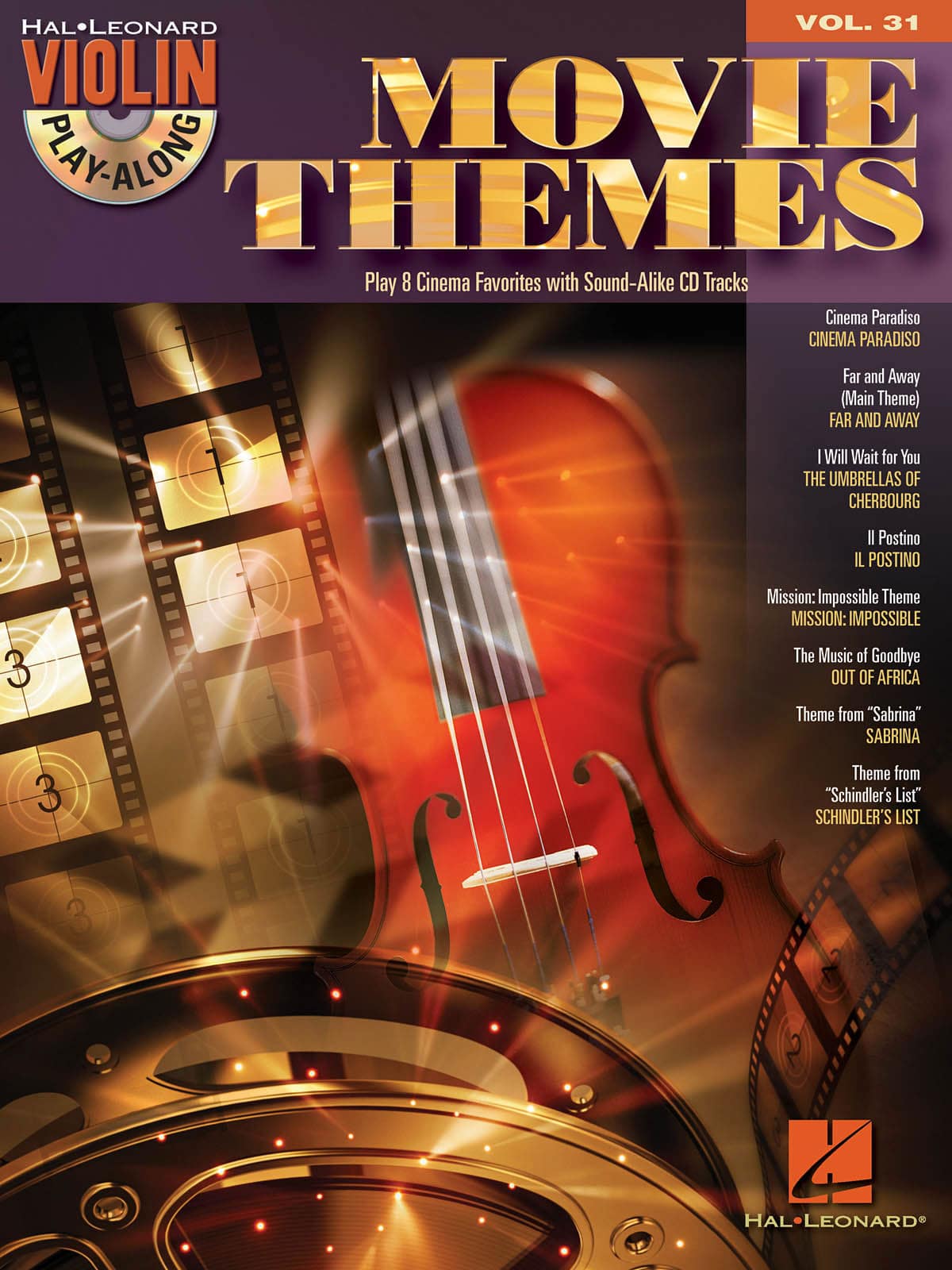 HAL LEONARD VIOLIN PLAY ALONG VOLUME 31 MOVIE THEMES + AUDIO TRACKS - VIOLIN