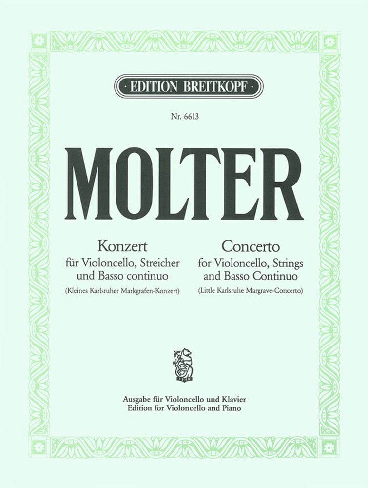 EDITION BREITKOPF MOLTER J.M. - VIOLONCELLOKONZERT C-DUR