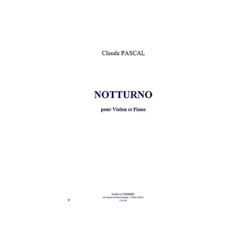 COMBRE PASCAL CLAUDE - NOTTURNO - VIOLON ET PIANO