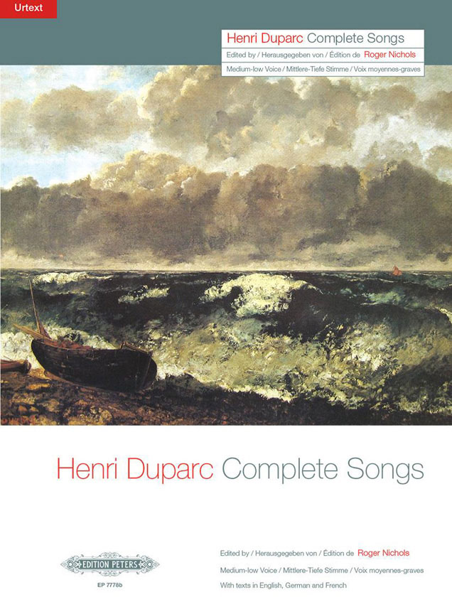 EDITION PETERS DUPARC HENRI - COMPLETE SONGS, FOR MEDIUM-LOW VOICE & PIANO - VOICE AND PIANO (PER 10 MINIMUM)