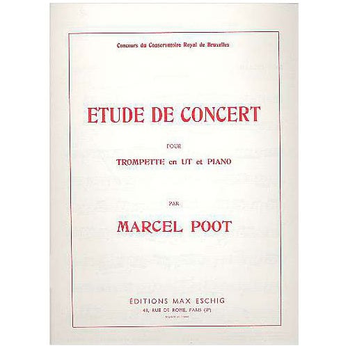 EDITION MAX ESCHIG POOT - ETUDE DE CONCERTML2374