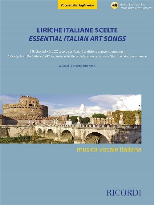 RICORDI LIRICHE ITALIANE SCELTE - VOCE ACUTA - VOCAL AND PIANO