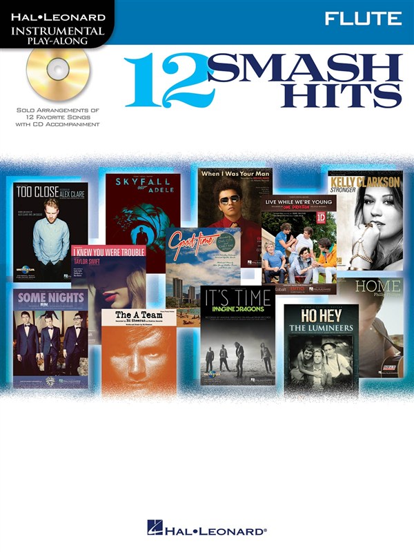 HAL LEONARD INSTRUMENTAL PLAY ALONG - 12 SMASH HITS - FLUTE