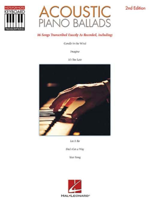 HAL LEONARD KEYBOARD RECORDED VERSIONS ACOUSTIC PIANO BALLADS PF KBD- PVG