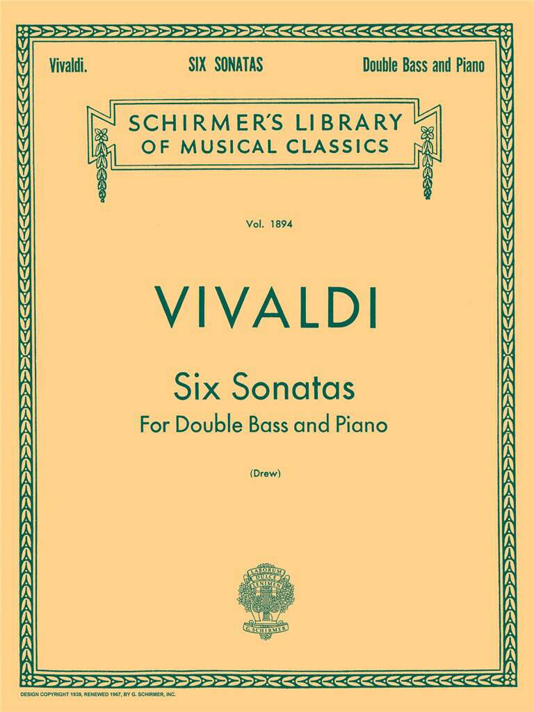 SCHIRMER VIVALDI - 6 SONATAS