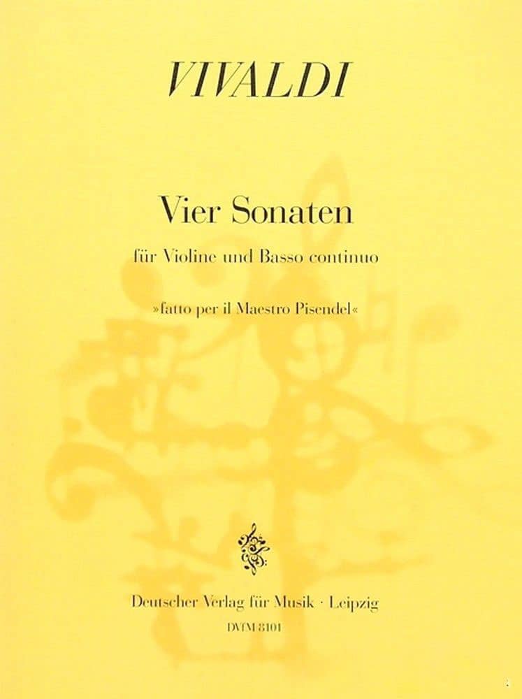 EDITION BREITKOPF VIVALDI ANTONIO - VIER SONATEN - VIOLIN, BASSO CONTINUO