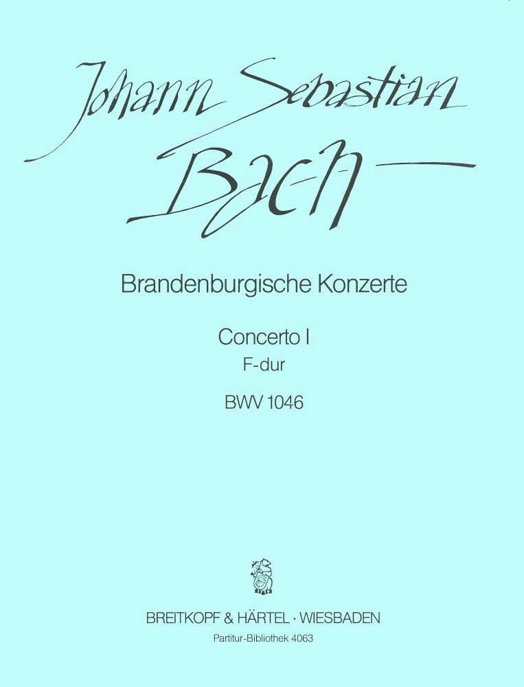 EDITION BREITKOPF BACH JOHANN SEBASTIAN - BRANDENBURG. KONZ. 1 F BWV1046 - ORCHESTRA