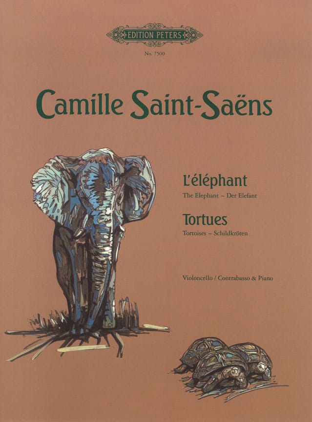 EDITION PETERS SAINT-SAENS CAMILLE - THE ELEPHANT / TORTOISES - DOUBLE BASS AND PIANO