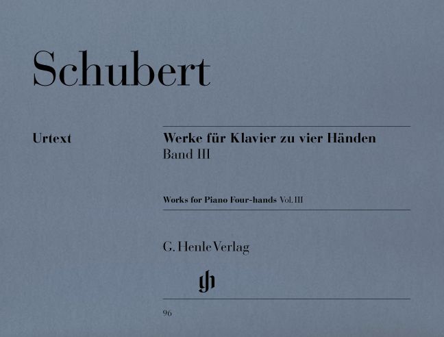 HENLE VERLAG SCHUBERT F. - WORKS FOR PIANO FOUR-HANDS, VOLUME III