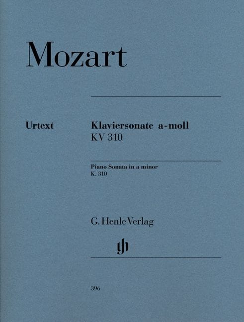 HENLE VERLAG MOZART W.A. - PIANO SONATA A MINOR K. 310 (300D)