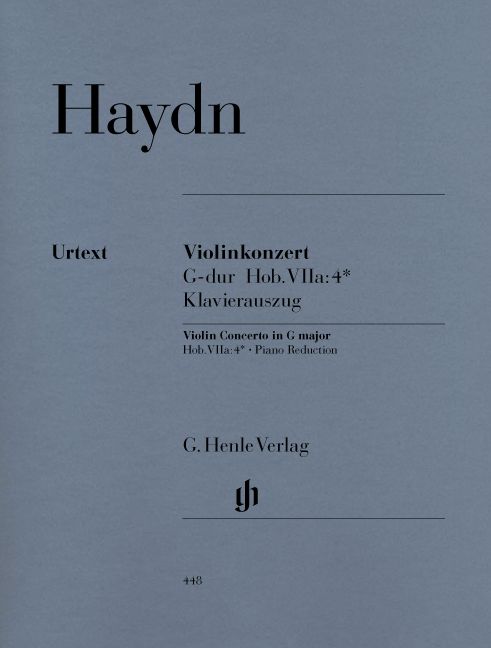 HENLE VERLAG HAYDN J. - CONCERTO FOR VIOLIN AND ORCHESTRA G MAJOR HOB. VIIA:4