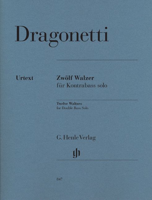 HENLE VERLAG DRAGONETTI D. - TWELVE WALTZES FOR DOUBLE BASS SOLO