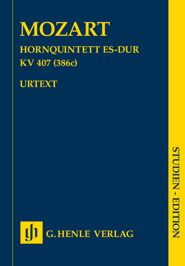 HENLE VERLAG MOZART W.A. - HORNQUINTETT ES-DUR KV 407 (386C) - SCORE