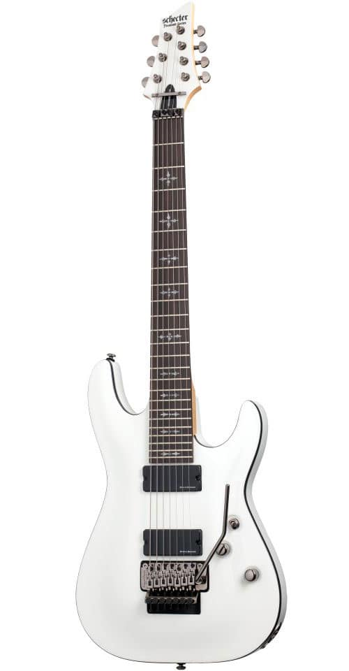 SCHECTER DEMON 7 FR VINTAGE WHITE