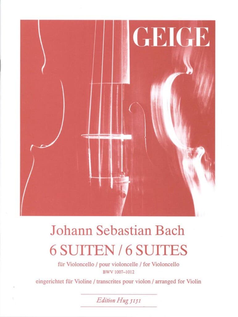 LEDUC BACH JEAN-SEBASTIEN - 6 SUITES POUR VIOLONCELLE TRANSCRITES POUR LE VIOLON 