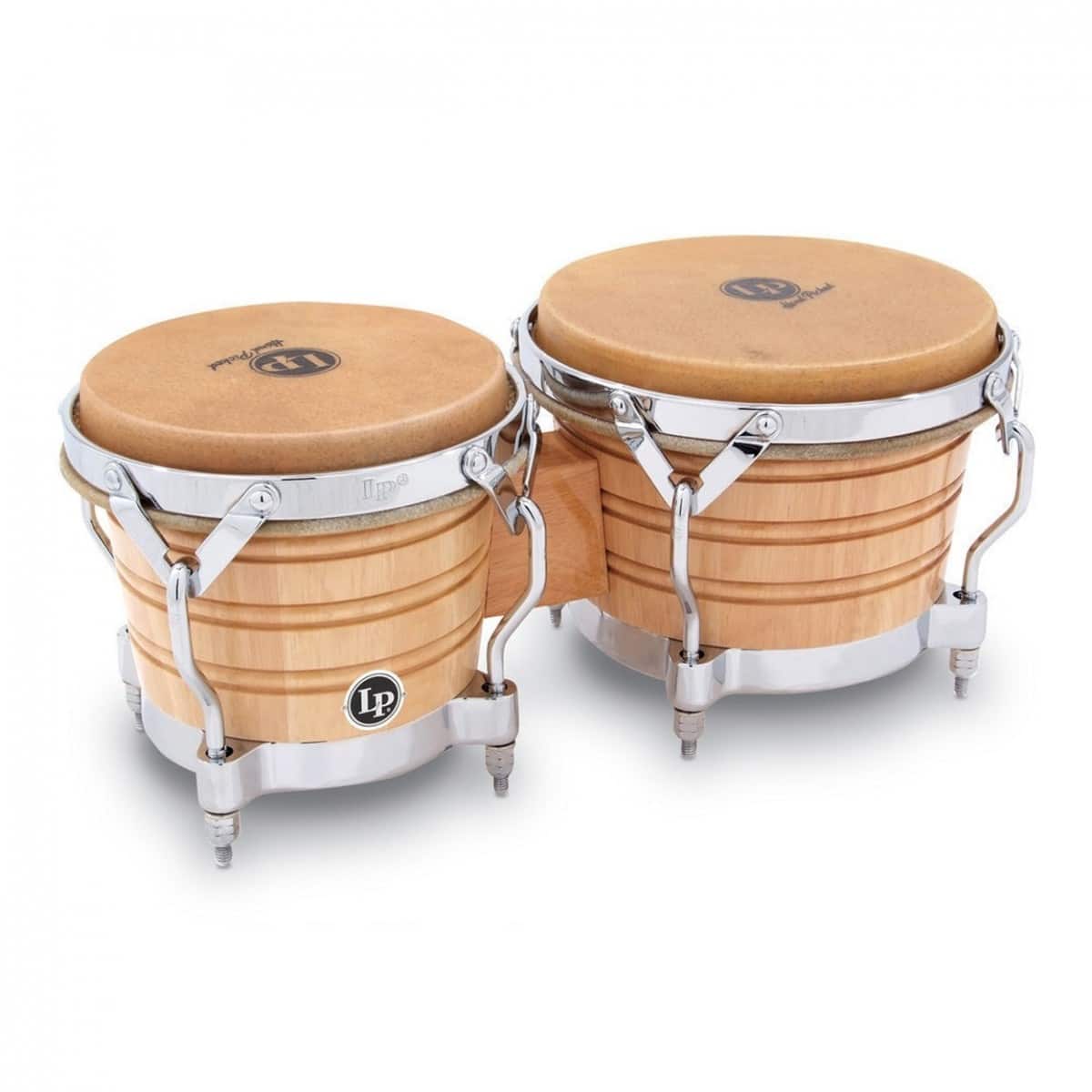 LP LATIN PERCUSSION LP201AX-2 - BONGOS GENERATION II - NATURAL - (CHROME HARDWARE) 