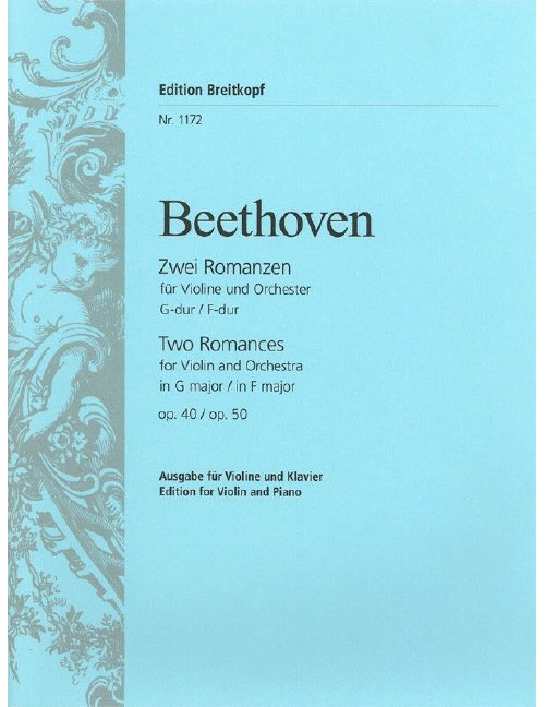 EDITION BREITKOPF BEETHOVEN LUDWIG VAN - ROMANZEN G/F-DUR OP. 40/50 - VIOLIN, PIANO