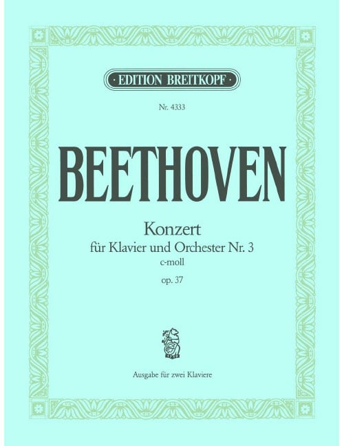 EDITION BREITKOPF BEETHOVEN LUDWIG VAN - KLAVIERKONZERT NR.3 C-MOLL OP.37 - 2 PIANO