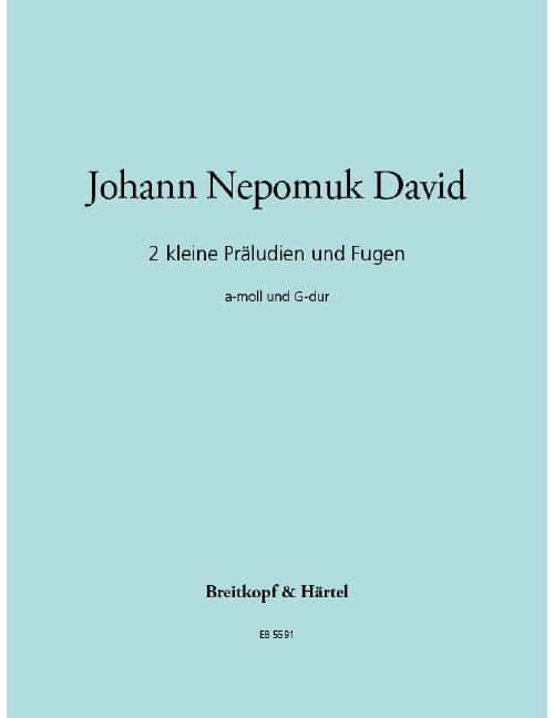EDITION BREITKOPF DAVID JOHANN NEPOMUK - ZWEI KLEINE PRALUDIEN UND FUGEN - ORGAN