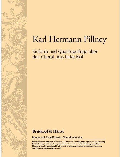 EDITION BREITKOPF PILLNEY KARL HERMANN - SINFONIA UND QUADRUPELFUGE - ORGAN