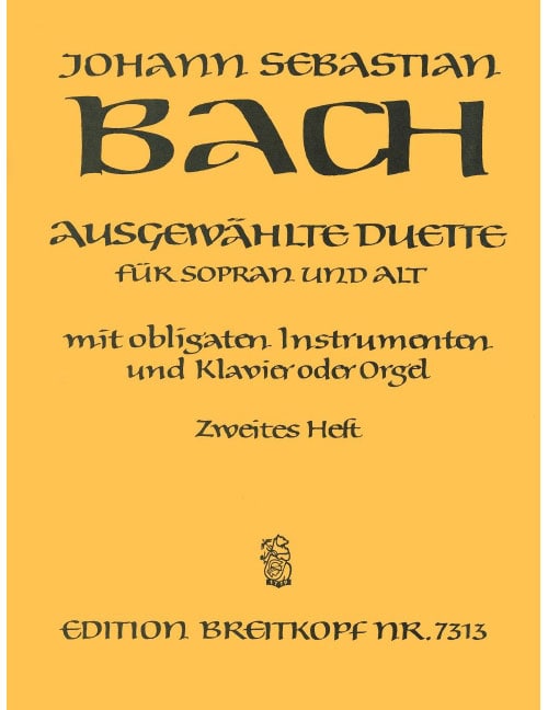 EDITION BREITKOPF BACH J.S. - AUSGEW. DUETTE SOPRAN U. ALT 2