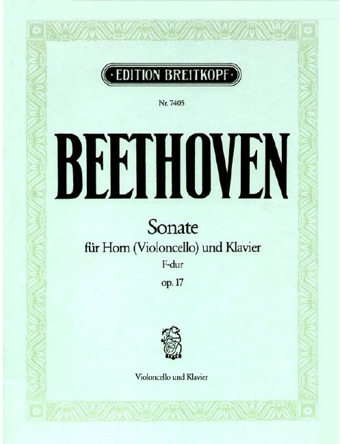 EDITION BREITKOPF BEETHOVEN L.V. - SONATE F-DUR OP. 17