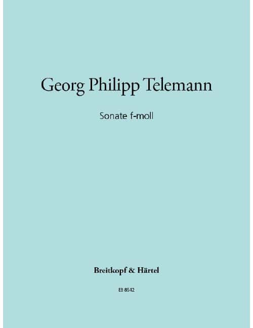 EDITION BREITKOPF TELEMANN GEORG PHILIPP - SONATE F-MOLL - RECORDER AND GUITAR