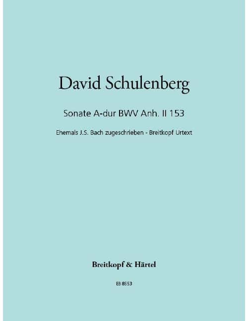 EDITION BREITKOPF SONATE A-DUR BWV ANH. 153 - VIOLIN, BASSO CONTINUO