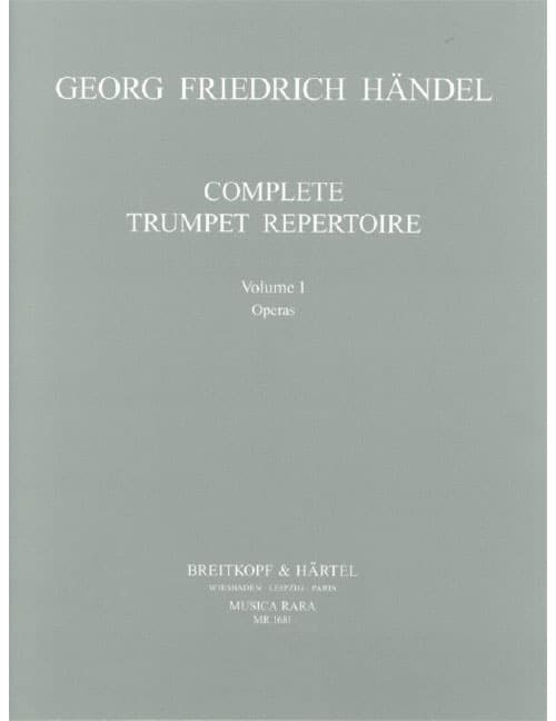 EDITION BREITKOPF HAENDEL G.F. - ORCHESTERSTUD. TROMPETE BD.I