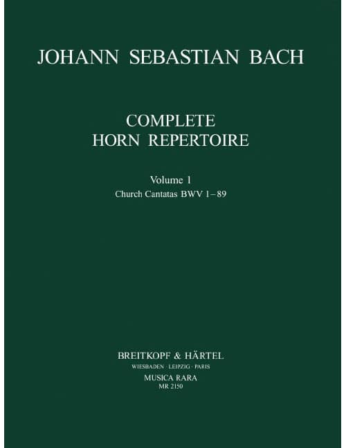 EDITION BREITKOPF BACH JOHANN SEBASTIAN - ORCHESTERSTUDIEN HORN BAND I - HORN
