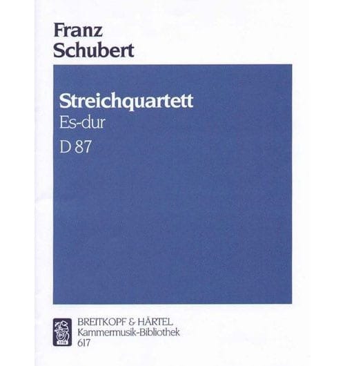 EDITION BREITKOPF SCHUBERT F. - STREICHQUARTETT ES-DUR D 87