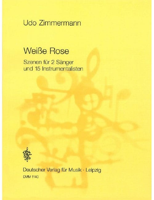 EDITION BREITKOPF ZIMMERMANN UDO - WEIßE ROSE - STUDY SCORE