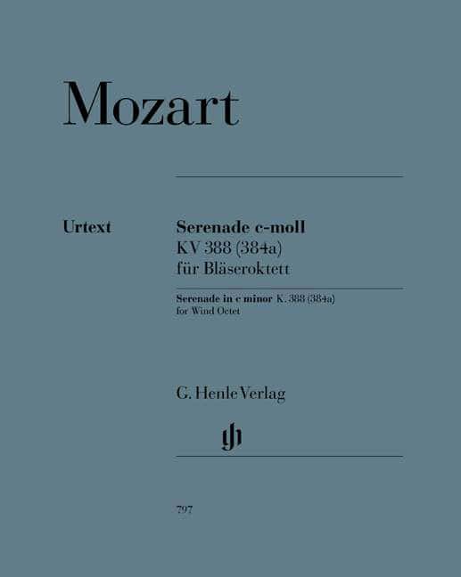 HENLE VERLAG MOZART W.A. - SERENADE C MINOR K. 388 (384A)