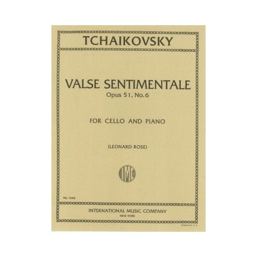 IMC TCHAIKOVSKY P. I. - VALSE SENTIMENTALE - VIOLONCELLE, PIANO