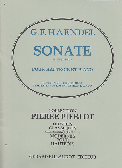 BILLAUDOT HAENDEL - SONATE EN UT MINEUR - HAUTBOIS